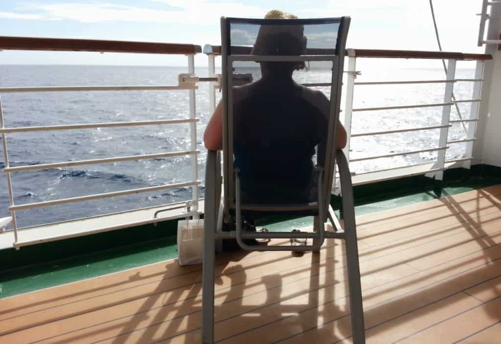 On the cruise deck