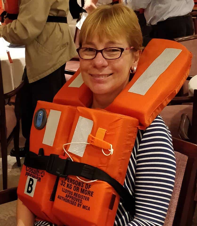 Lifejacket on a cruise ship