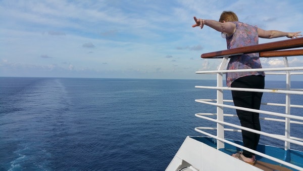 Having fun on one of our many warm days on a December Iberia P&O cruise